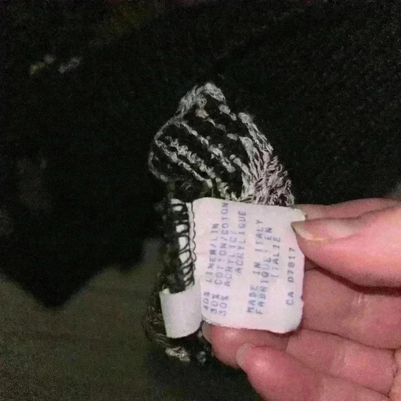 Vintage 80s 90s Mondo Linen blend diamond patterned sweater - Picture 5 of 6